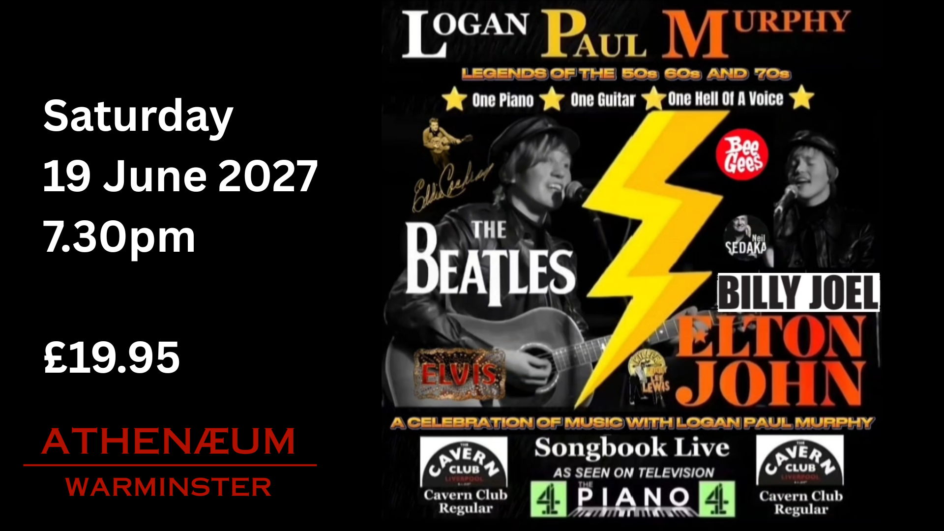 Read more about the article LEGENDS OF THE 50S 60S & 70S A Celebration Of Music Starring LOGAN PAUL MURPHY